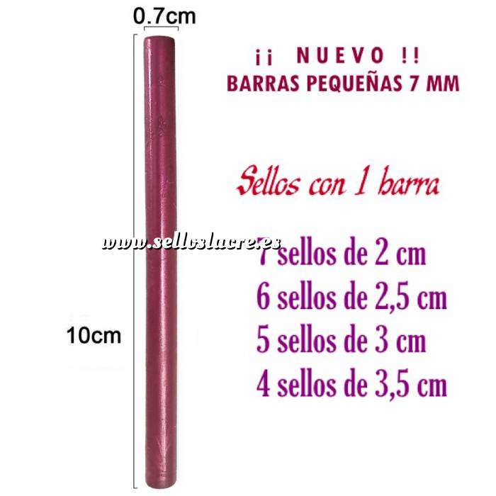 Imagen Barras para PISTOLA Barra Lacre 7 mm Flexible pistola ROJO BURDEOS METALIZADO 