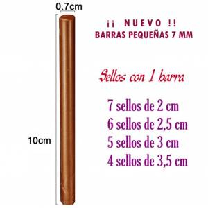 Barras para PISTOLA - Barra Lacre 7 mm Flexible pistola DORADO COBRIZO 